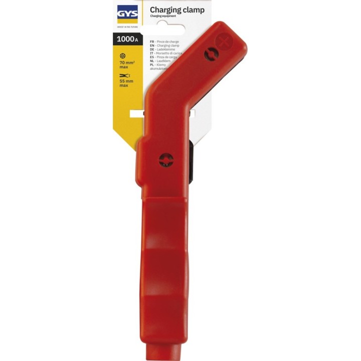 Μπαταρίας Αξεσουάρ GYS RED INSULATED CURVED CLAMP 1000A - on card / 02