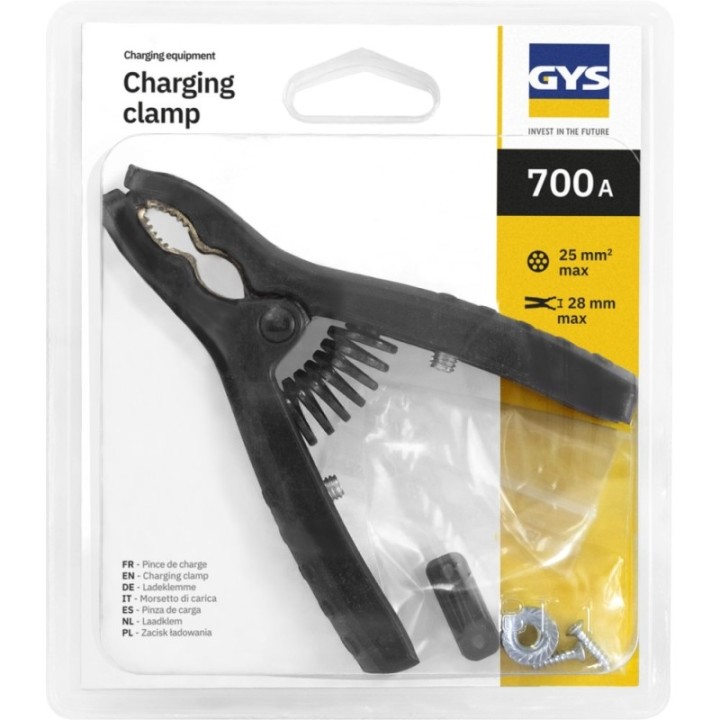 Μπαταρίας Αξεσουάρ GYS INSULATED BLACK CLAMP 700A - BLISTER / 025776