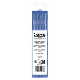 10 ηλεκτρόδια 150mm - Βολφράμιο WR2 - Τυρκουάζ : για AC/DC - Ø 1.6 mm