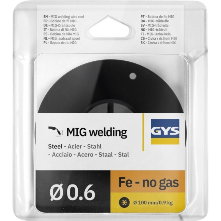 Αναλώσιμο Συγκόλλησης GYS MAG CORED Σύρμα NO GAS Ø0.6 - PLASTIC S100 0