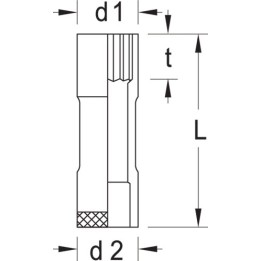 D 19 L 10 Καρυδάκι 1/2in, μακρύ 10 mm GEDORE | PAM