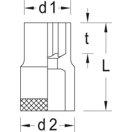 TX 19 E10 Καρυδάκι 1/2in TORX E10 GEDORE | PAM