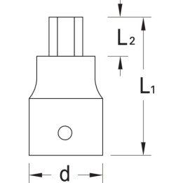 IN 20 3 Καρυδάκι με μύτη κατσαβιδιού 1/4in εξαγ. 3 mm GEDORE | PAM