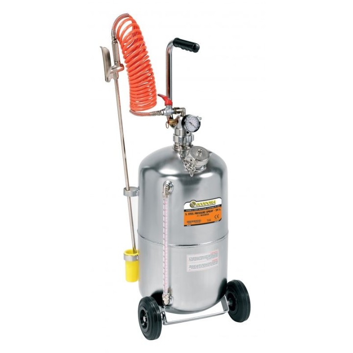ECODORA 0E23025 Τροχήλατος ψεκαστήρας πίεσης 24 litres in ανοξείδωτος