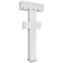 ECODORA 0E39336 Double sided στήλη σέρβις με 1 στήριγμα για 3+3 καρούλ